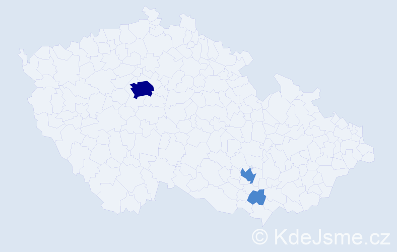 Příjmení: 'Sulla', počet výskytů 5 v celé ČR