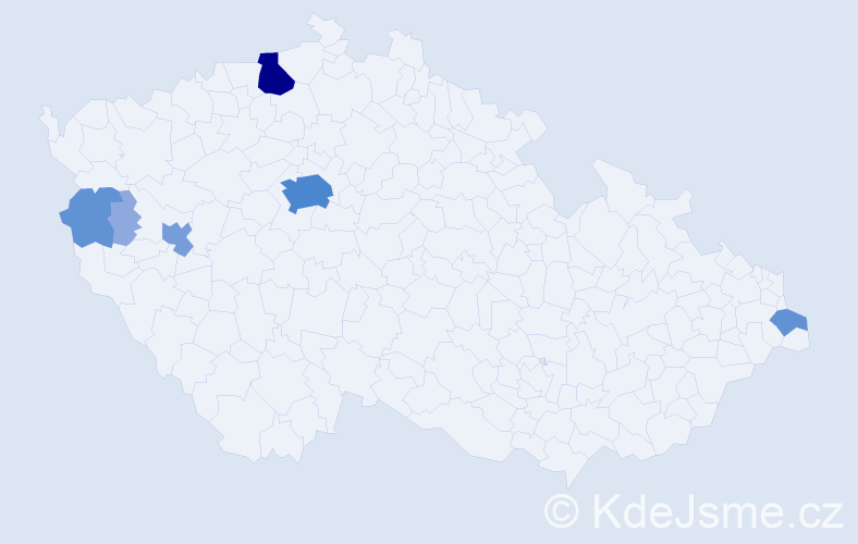 Příjmení: 'Pasternaková', počet výskytů 28 v celé ČR