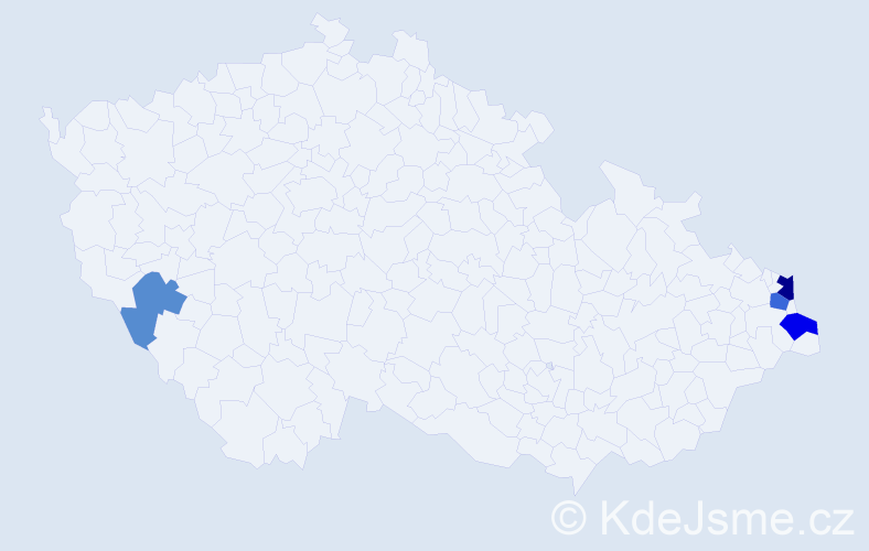Příjmení: 'Mackowski', počet výskytů 8 v celé ČR
