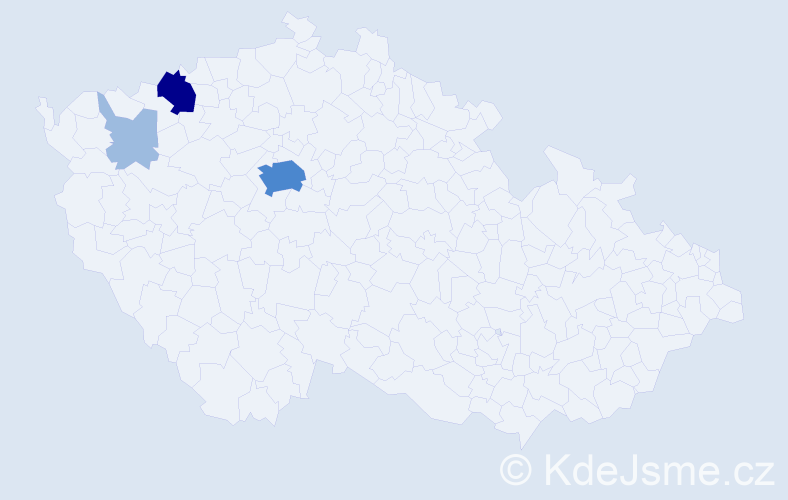 Příjmení: 'Liedlová', počet výskytů 7 v celé ČR