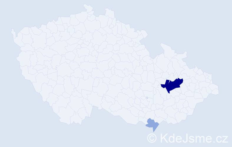 Příjmení: 'Kneip', počet výskytů 7 v celé ČR