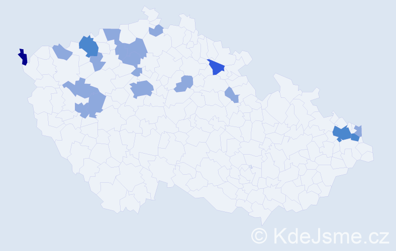 Příjmení: 'Červeňanský', počet výskytů 29 v celé ČR