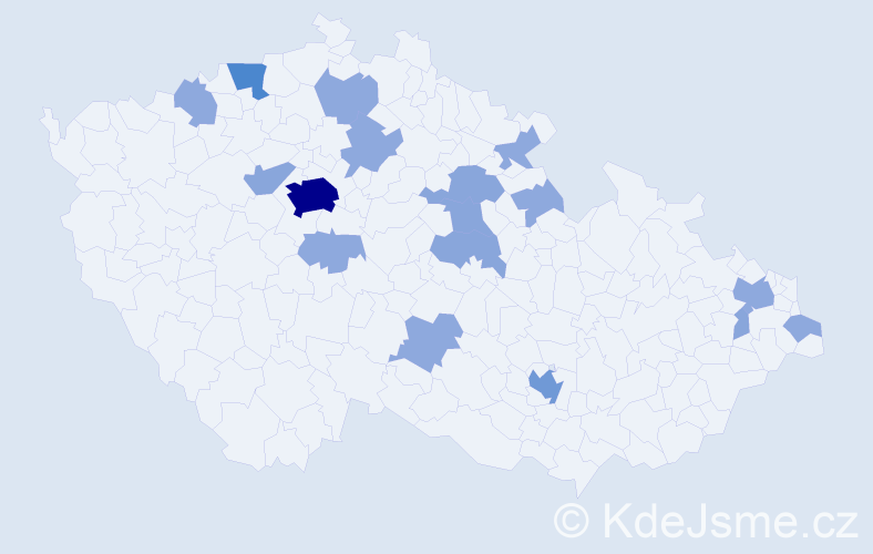 Příjmení: 'Kovalčuk', počet výskytů 35 v celé ČR