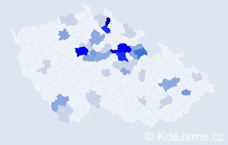 Příjmení: 'Kolovratníková', počet výskytů 105 v celé ČR