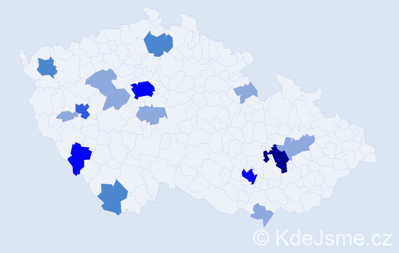 Příjmení: 'Reschová', počet výskytů 34 v celé ČR