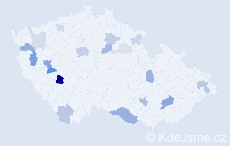 Příjmení: 'Hassan', počet výskytů 48 v celé ČR