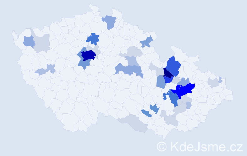 Příjmení: 'Weinlich', počet výskytů 138 v celé ČR