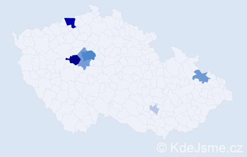 Příjmení: 'Callaghan', počet výskytů 20 v celé ČR