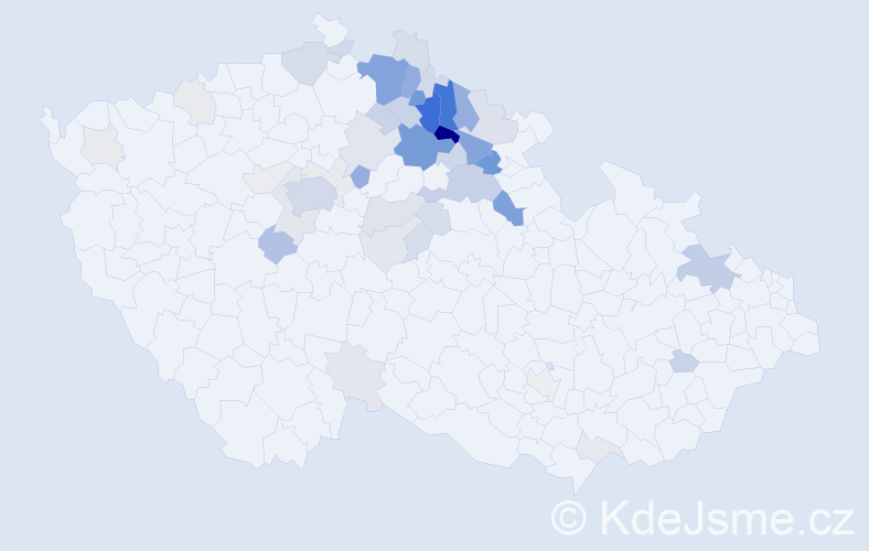 Příjmení: 'Dlabolová', počet výskytů 167 v celé ČR