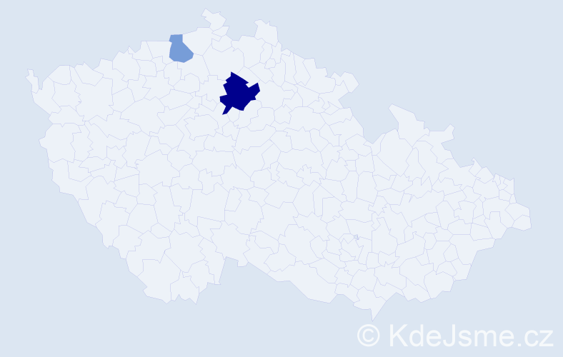 Příjmení: 'Honegerová', počet výskytů 8 v celé ČR