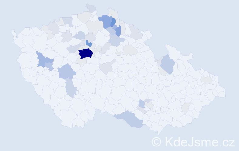 Příjmení: 'Hádek', počet výskytů 213 v celé ČR