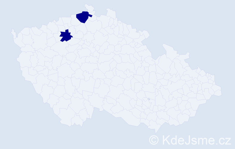 Příjmení: 'Fiveberová', počet výskytů 8 v celé ČR