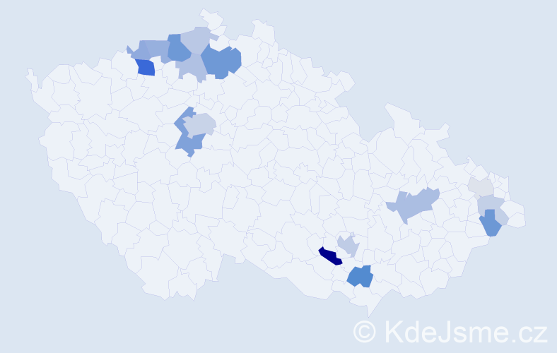 Příjmení: 'Franzlová', počet výskytů 40 v celé ČR
