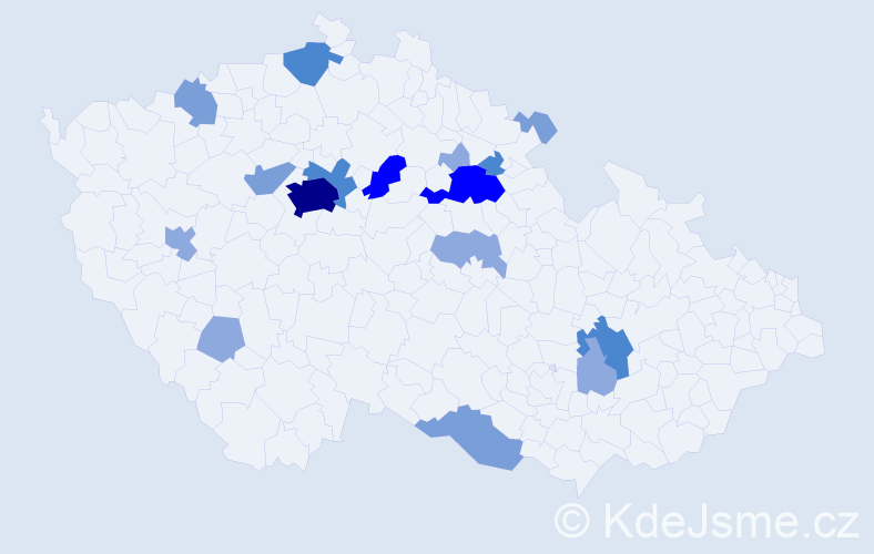 Příjmení: 'Bášová', počet výskytů 42 v celé ČR
