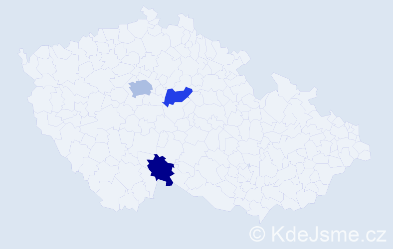 Příjmení: 'Scheibal', počet výskytů 4 v celé ČR