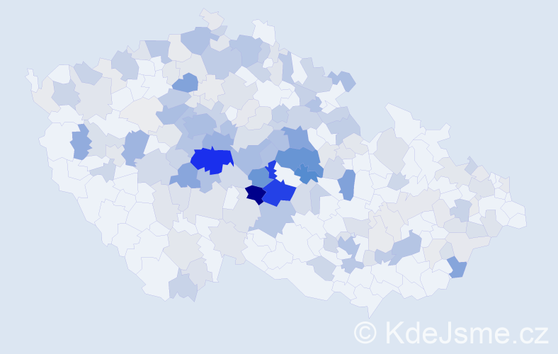Příjmení: 'Vašák', počet výskytů 746 v celé ČR
