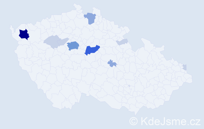 Příjmení: 'Legr', počet výskytů 31 v celé ČR