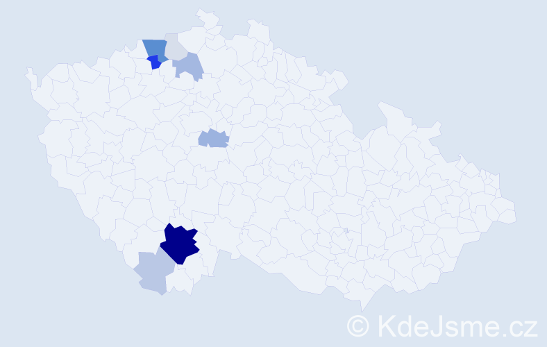 Příjmení: 'Strádová', počet výskytů 40 v celé ČR