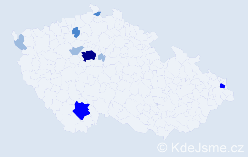 Příjmení: 'Reitz', počet výskytů 17 v celé ČR