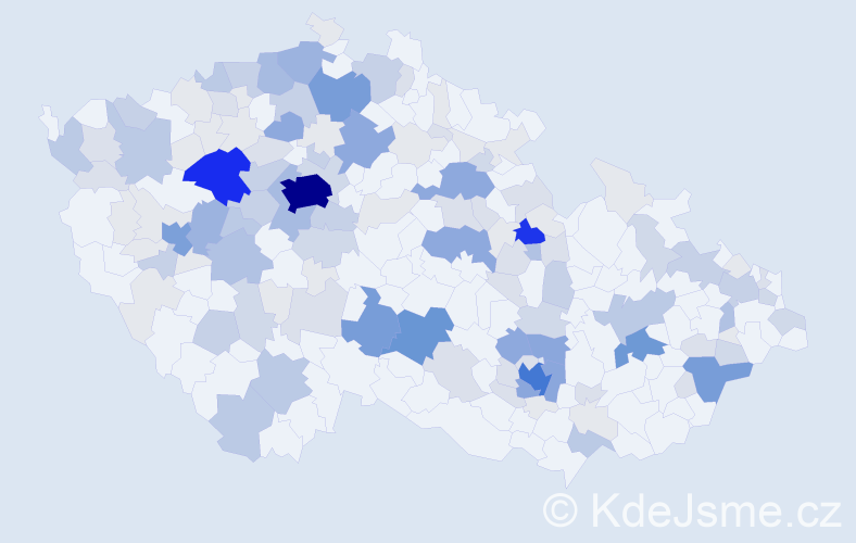 Příjmení: 'Kapounová', počet výskytů 525 v celé ČR