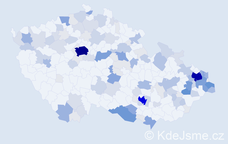 Příjmení: 'Hermann', počet výskytů 457 v celé ČR