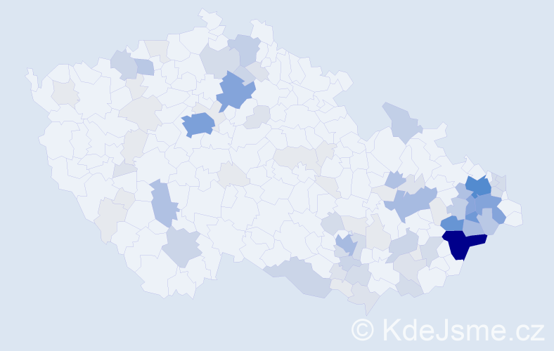 Příjmení: 'Kneblová', počet výskytů 325 v celé ČR