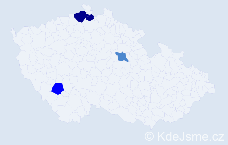 Příjmení: 'Marčalová', počet výskytů 9 v celé ČR