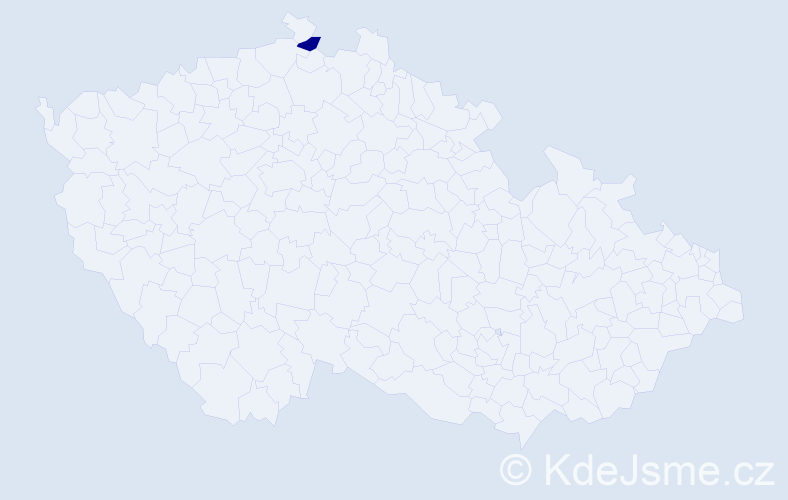 Příjmení: '"Ademi - Mucolli"', počet výskytů 1 v celé ČR