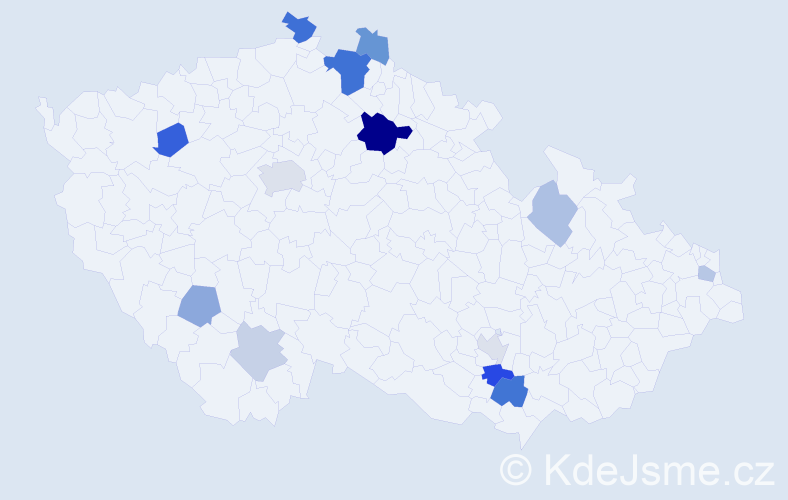 Příjmení: 'Bukovinská', počet výskytů 27 v celé ČR