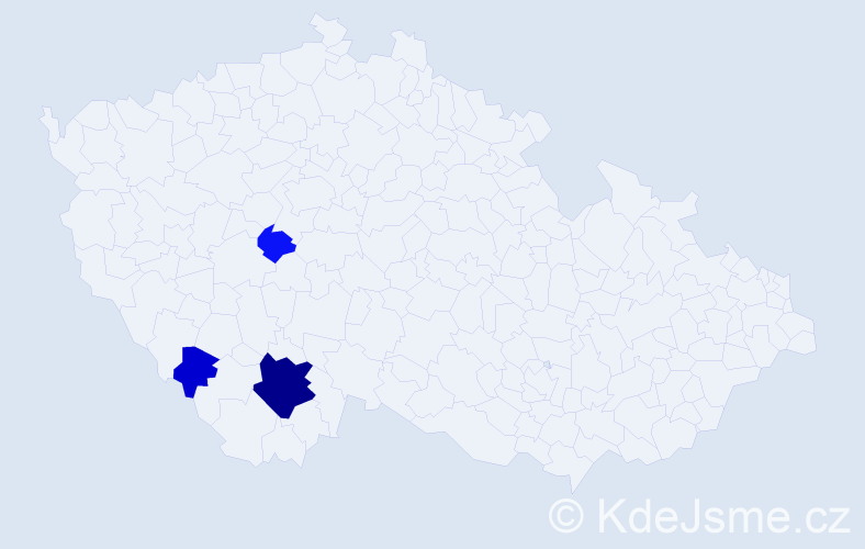 Příjmení: 'Hejko', počet výskytů 9 v celé ČR