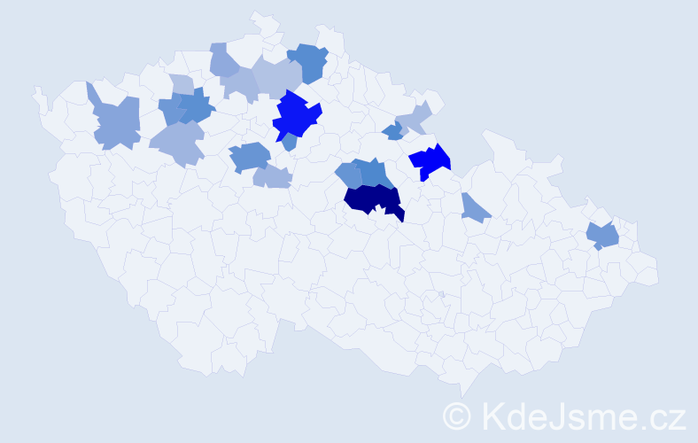 Příjmení: 'Morchová', počet výskytů 79 v celé ČR