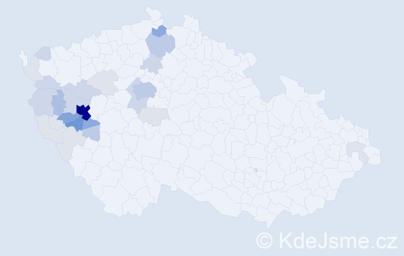 Příjmení: 'Tobrmanová', počet výskytů 90 v celé ČR