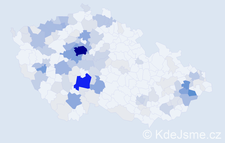 Příjmení: 'Drdová', počet výskytů 493 v celé ČR