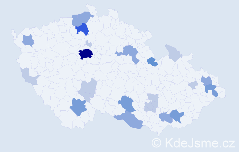 Příjmení: 'Andrášová', počet výskytů 57 v celé ČR