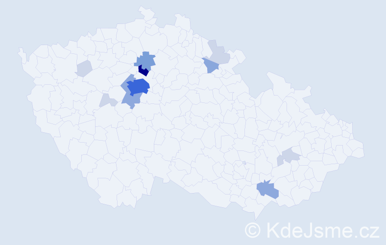 Příjmení: 'Goldšmídová', počet výskytů 37 v celé ČR