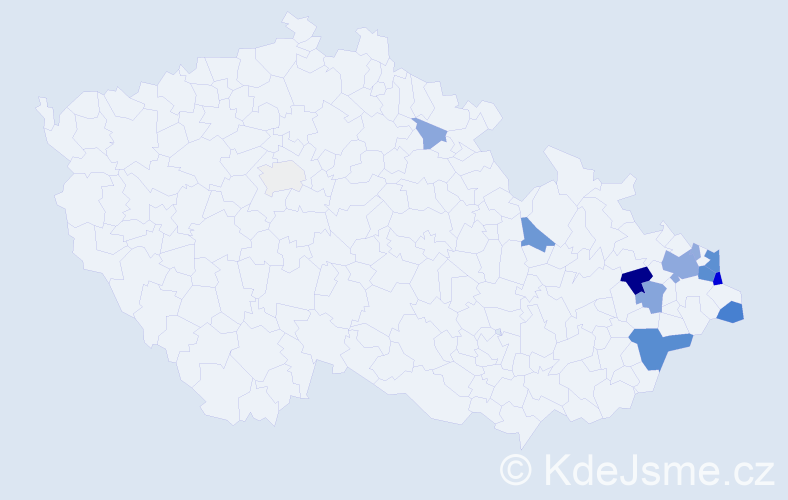 Příjmení: 'Glet', počet výskytů 39 v celé ČR