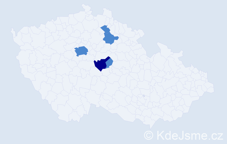 Příjmení: 'Men', počet výskytů 7 v celé ČR