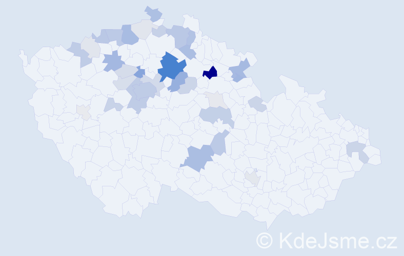 Příjmení: 'Kolátor', počet výskytů 129 v celé ČR