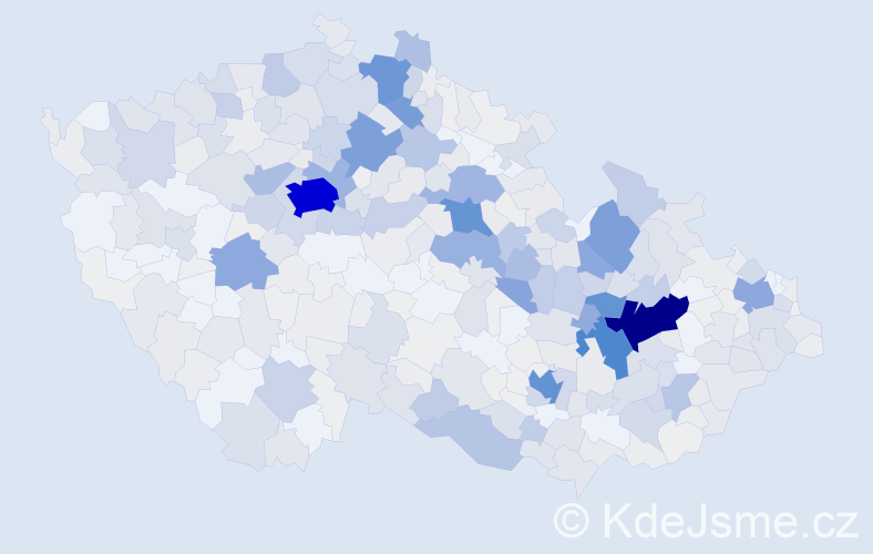 Příjmení: 'Kvapilová', počet výskytů 2246 v celé ČR