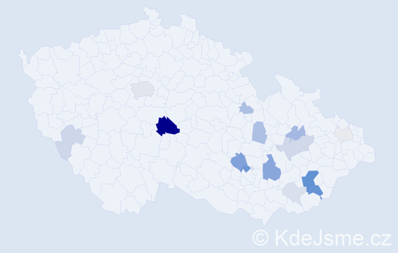 Příjmení: 'Béza', počet výskytů 39 v celé ČR