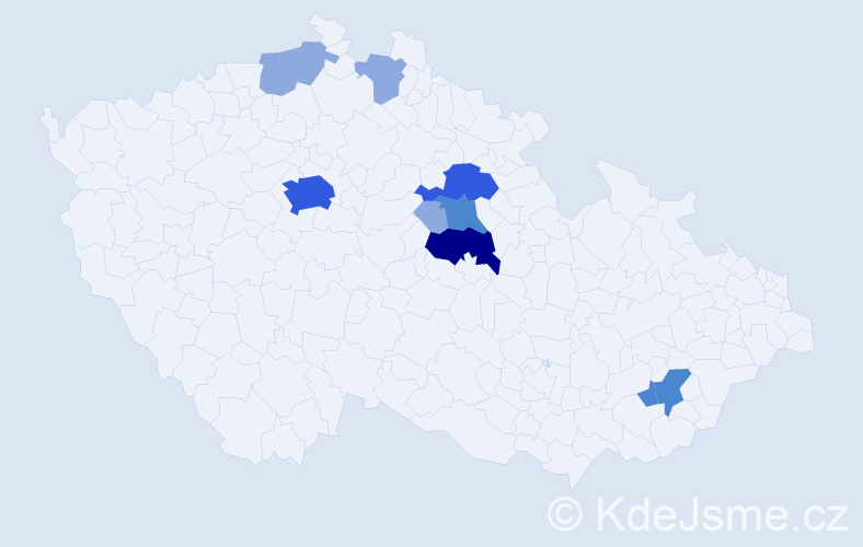 Příjmení: 'Ligr', počet výskytů 21 v celé ČR