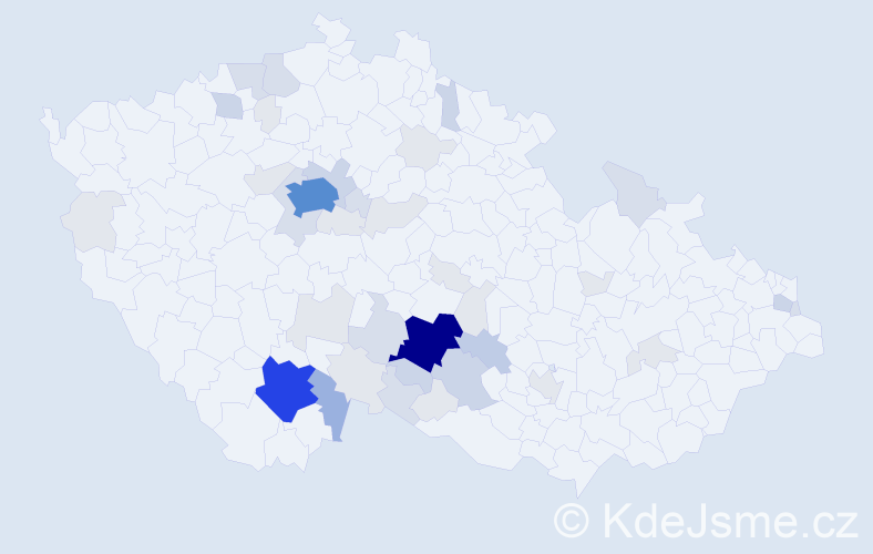 Příjmení: 'Bambulová', počet výskytů 143 v celé ČR