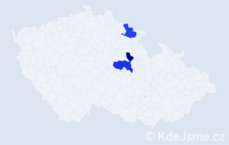 Příjmení: 'Klepešta', počet výskytů 13 v celé ČR