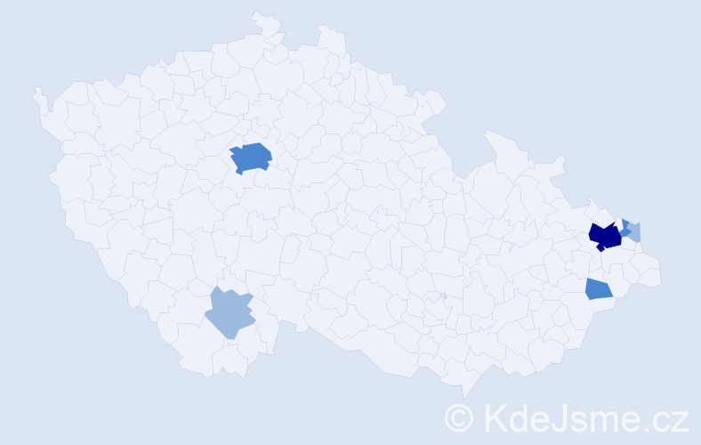 Příjmení: 'Vajter', počet výskytů 12 v celé ČR