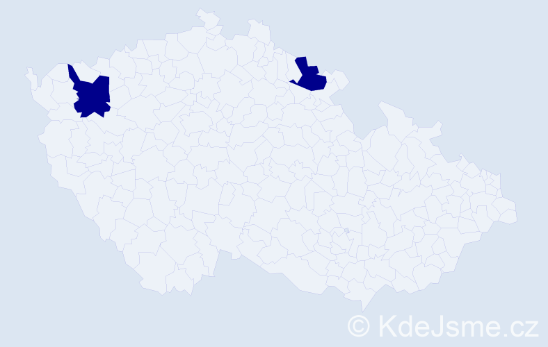 Příjmení: 'Kancoková', počet výskytů 2 v celé ČR