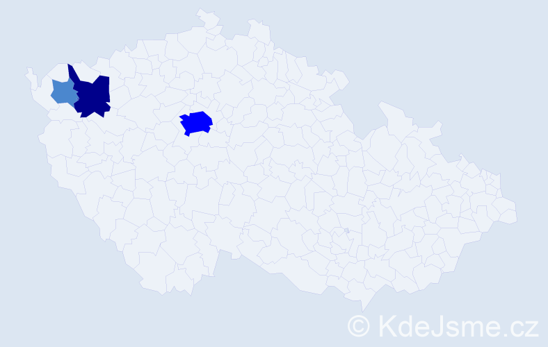 Příjmení: 'Zankl', počet výskytů 6 v celé ČR