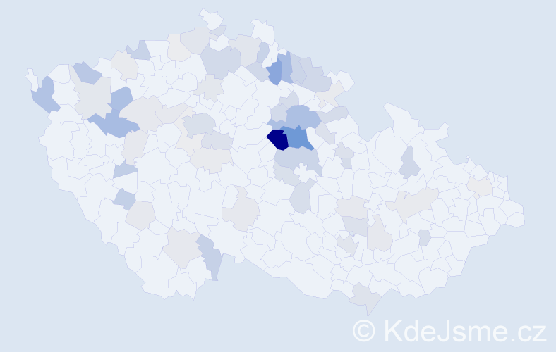 Příjmení: 'Danihelková', počet výskytů 196 v celé ČR