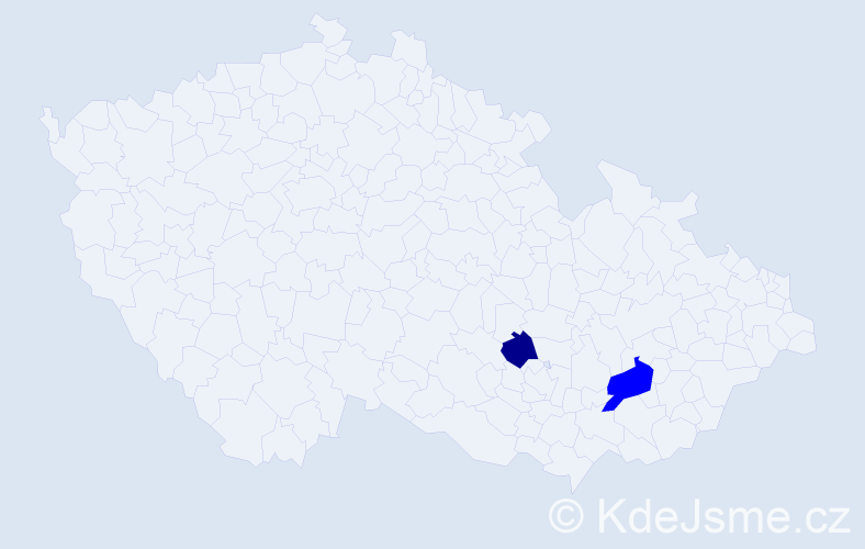 Příjmení: 'Kolársky', počet výskytů 3 v celé ČR