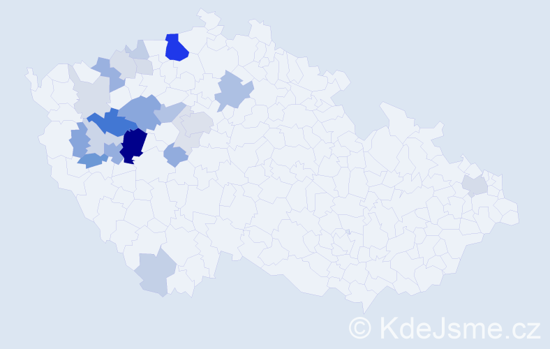 Příjmení: 'Perk', počet výskytů 69 v celé ČR