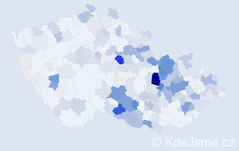 Příjmení: 'Václavek', počet výskytů 959 v celé ČR